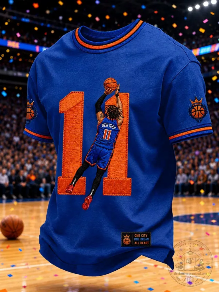 New York City Basketball Fan Shirt for Men, Classic Graphic Short Sleeve T-Shirt