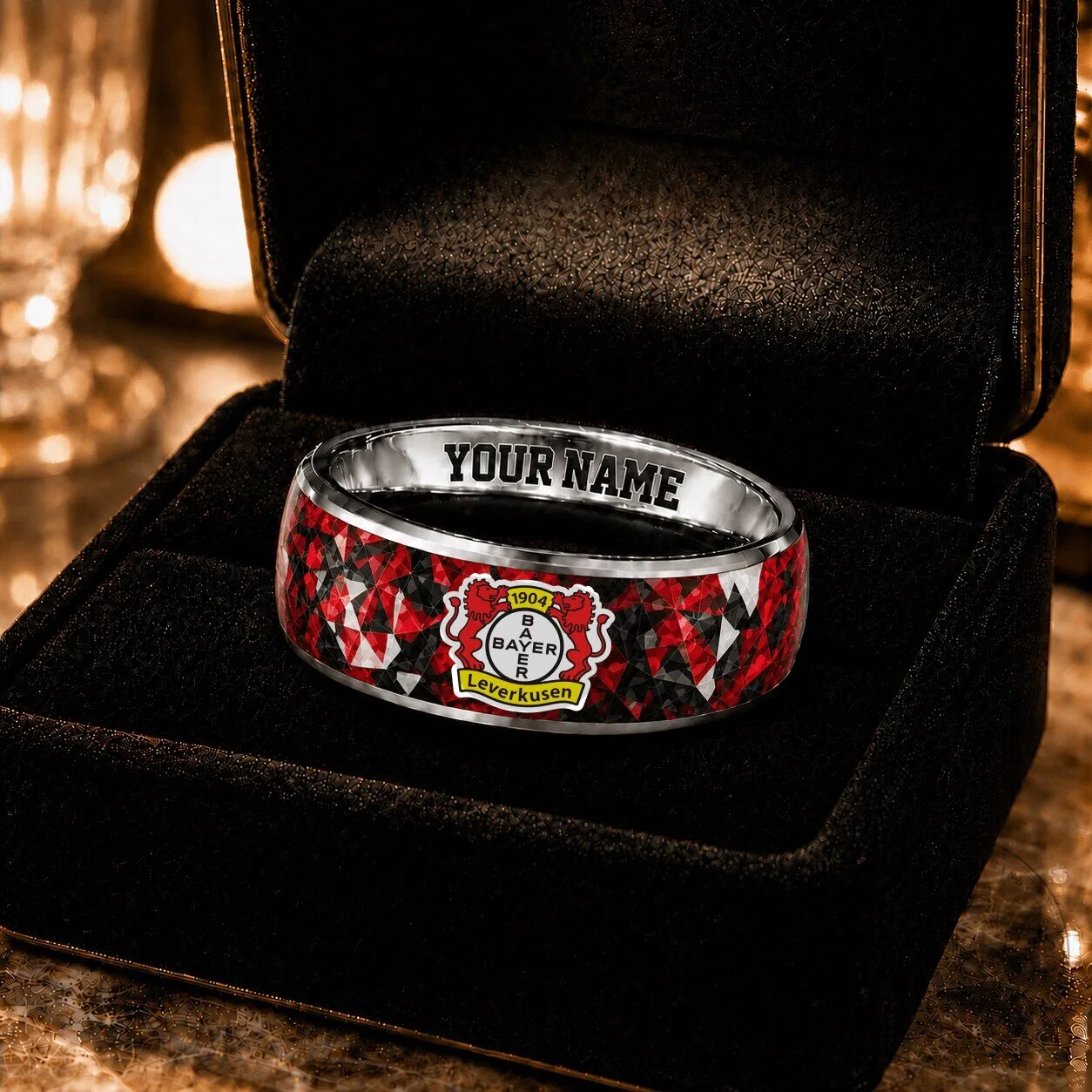 Bayer 04 Leverkusen Bundesliga Football Club Custom Name Ring