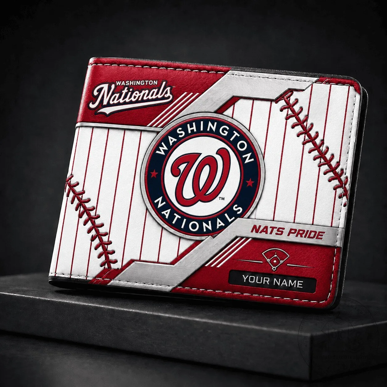 Washington Nationals Baseball Team Logo Personalized Wallet