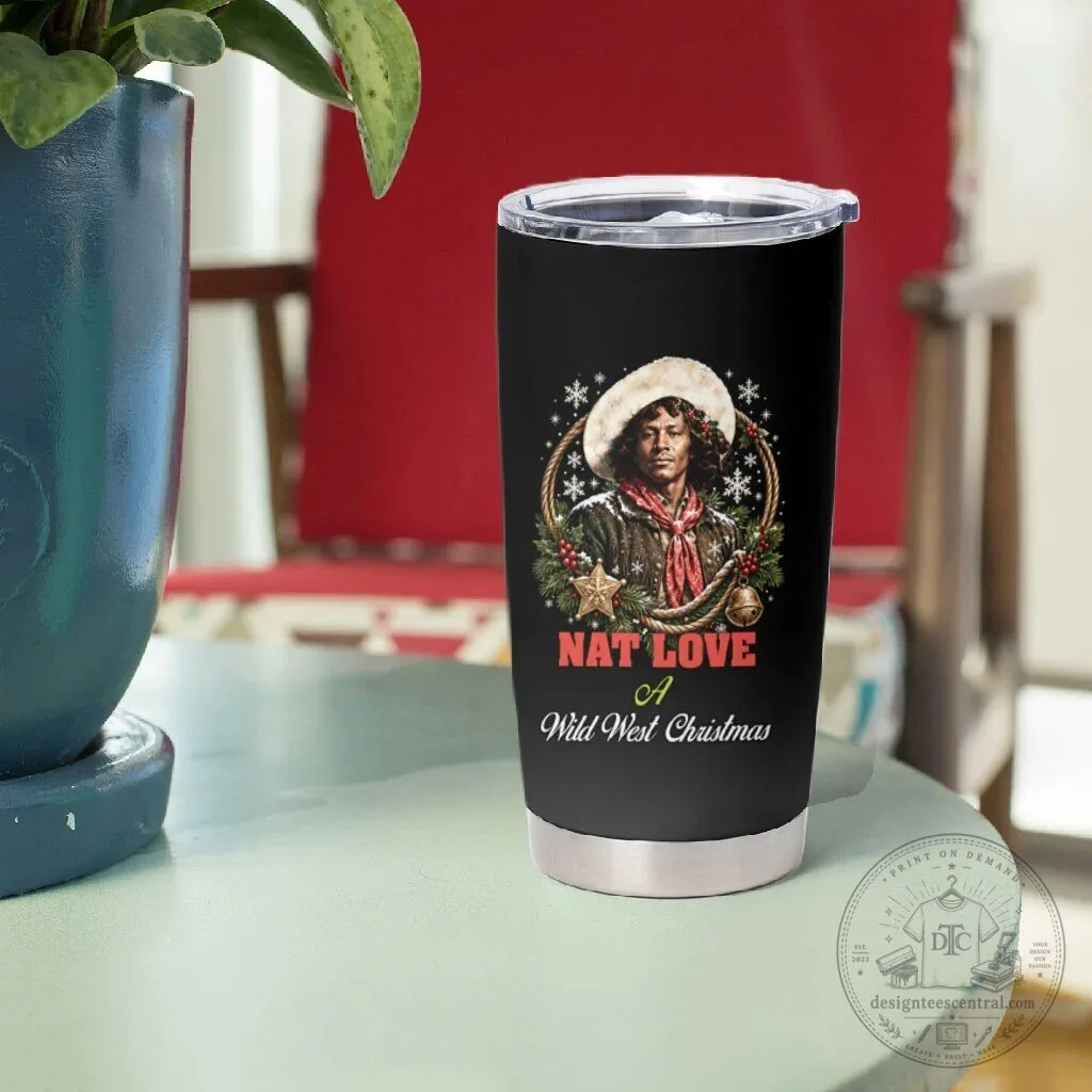Nat Love Wild West Christmas Portrait Art Stainless Steel Tumbler 8 Nat Love Wild West Christmas Portrait Art Stainless Steel Tumbler