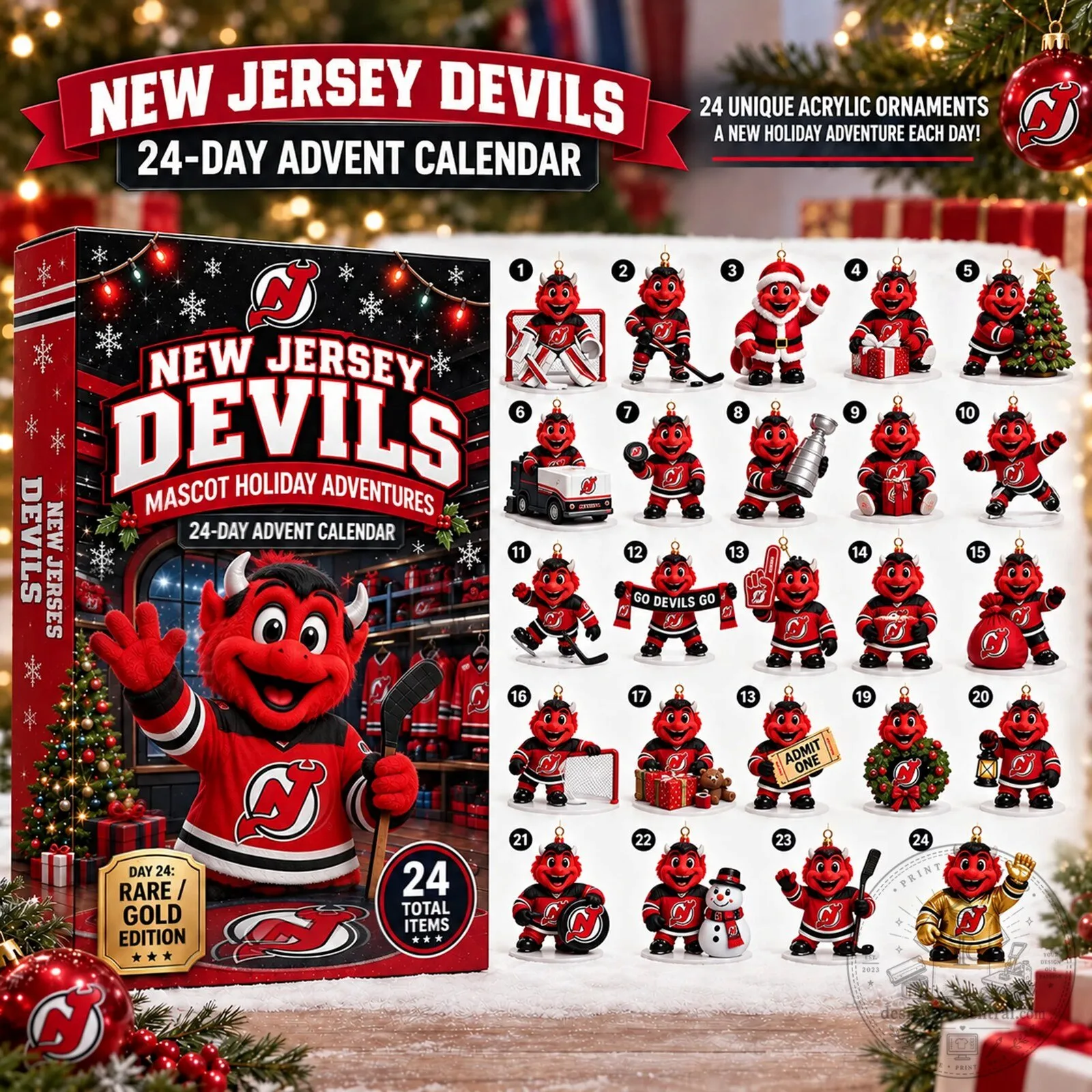 New Jersey Devils Mascot Holiday Adventures 24-Day Advent Calendar