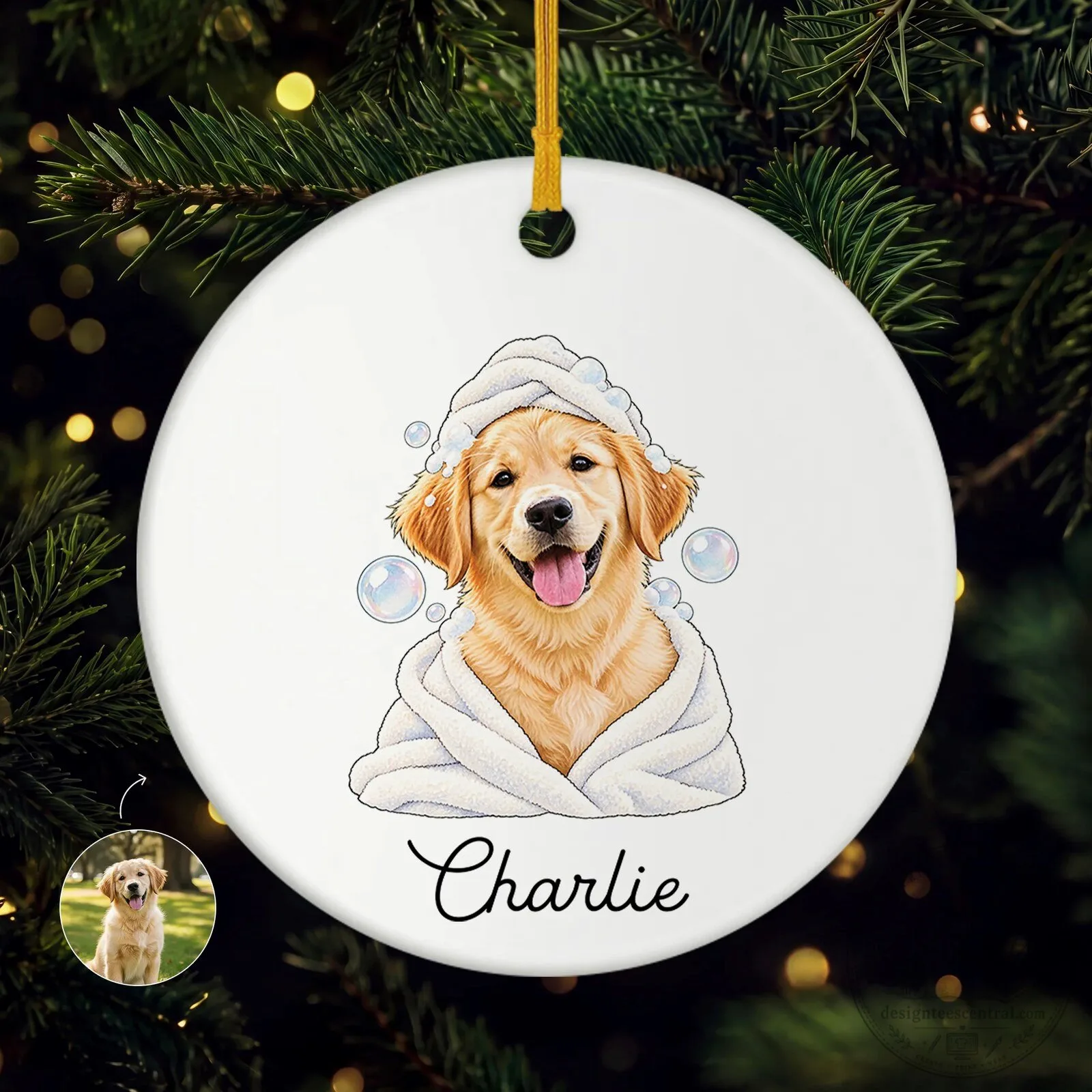 Personalized Pet Spa Day Ceramic Christmas Ornament - Custom Cat Dog Lover Gift 6 Personalized Pet Spa Day Ceramic Christmas Ornament - Custom Cat Dog Lover Gift