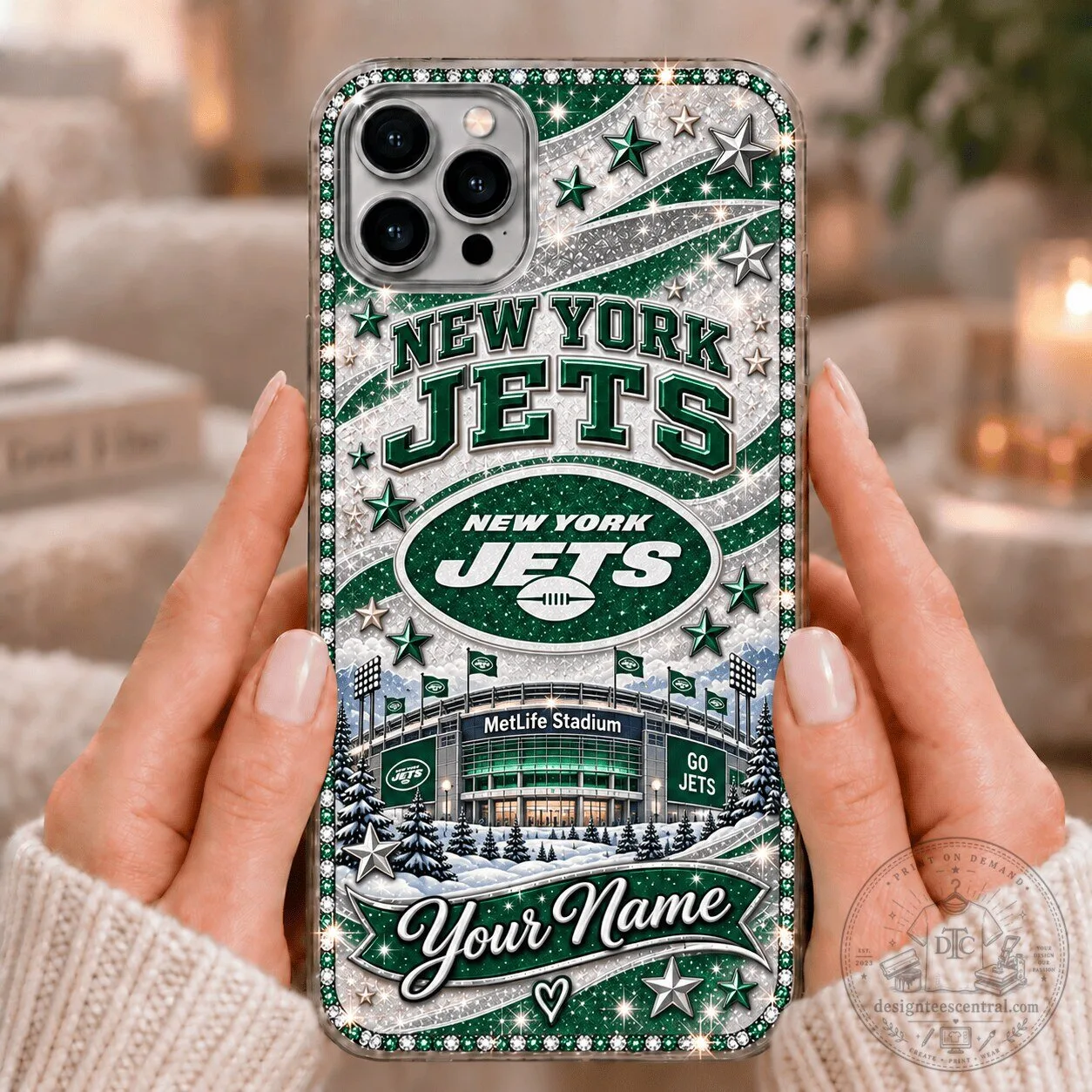 New York Jets National Football League MetLife Stadium Custom Name Phone Case