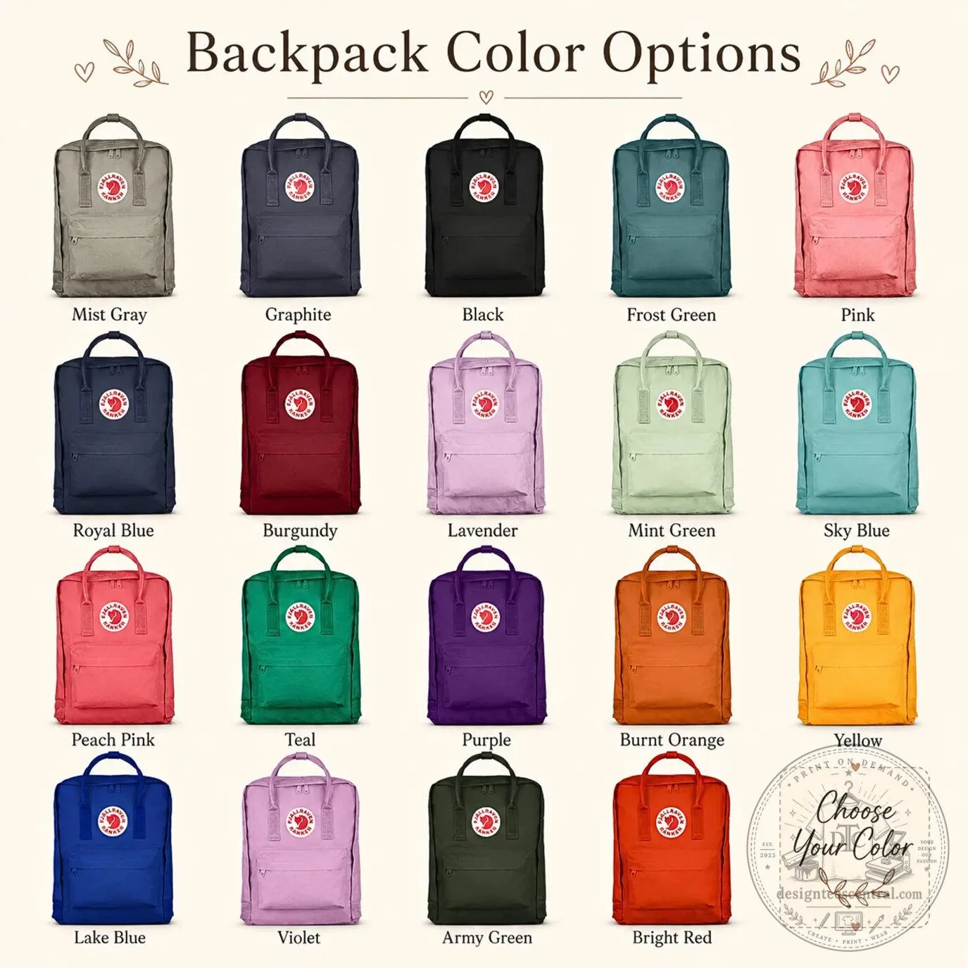 Pokemon Embroidered Fjallraven Kanken Backpack with Charizard and Pokeballs 6 Pokemon Embroidered Fjallraven Kanken Backpack with Charizard and Pokeballs