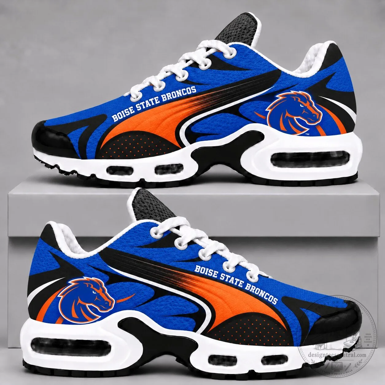 Boise State Broncos Custom Air Max Style Running Shoes for Men and Women