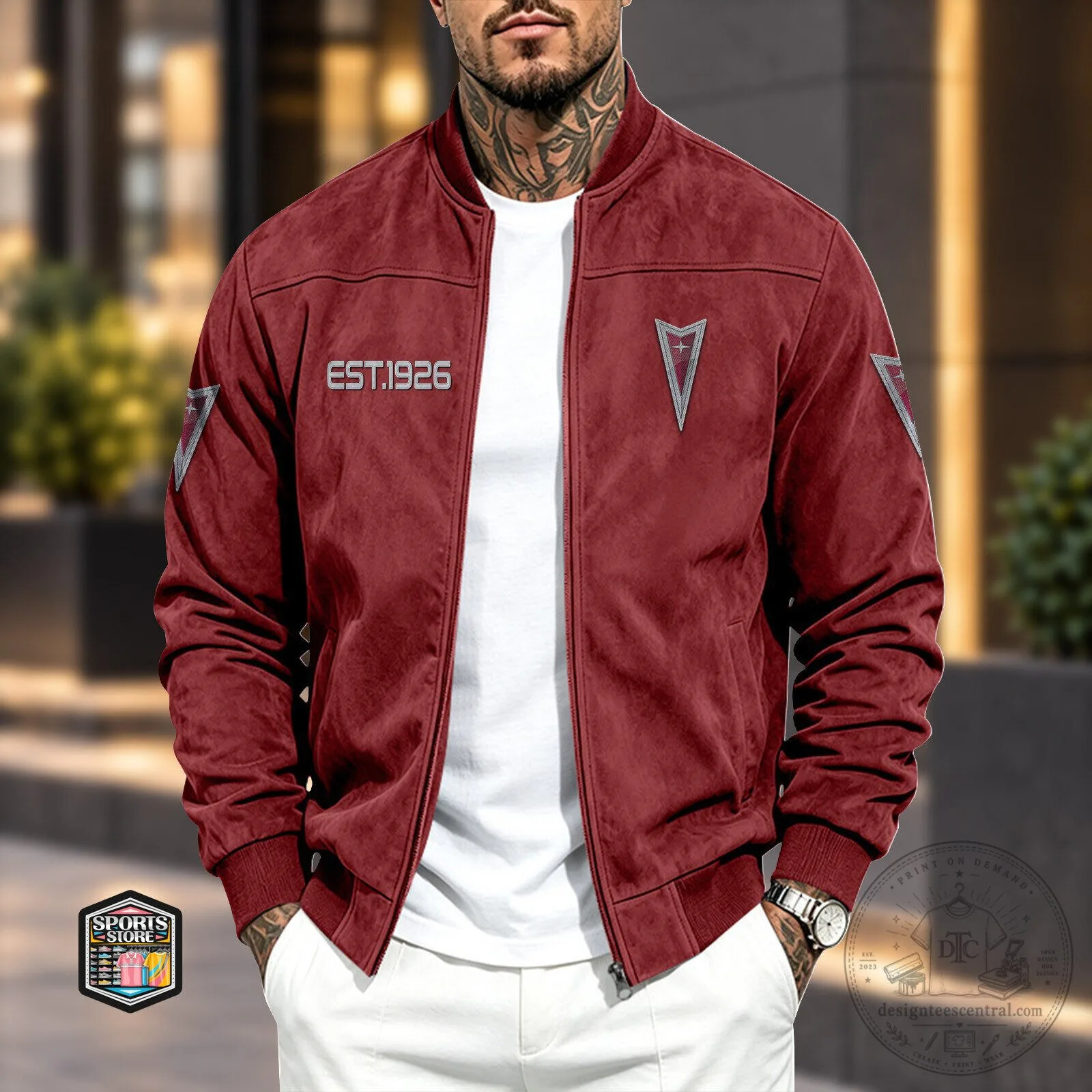 Pontiac Car Brand Established 1926 Bomber Jacket