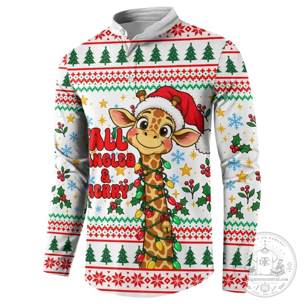 Christmas Giraffe Tall Tangled Merry Lights Ugly Sweater Long-Sleeve 6 Christmas Giraffe Tall Tangled Merry Lights Ugly Sweater Long-Sleeve