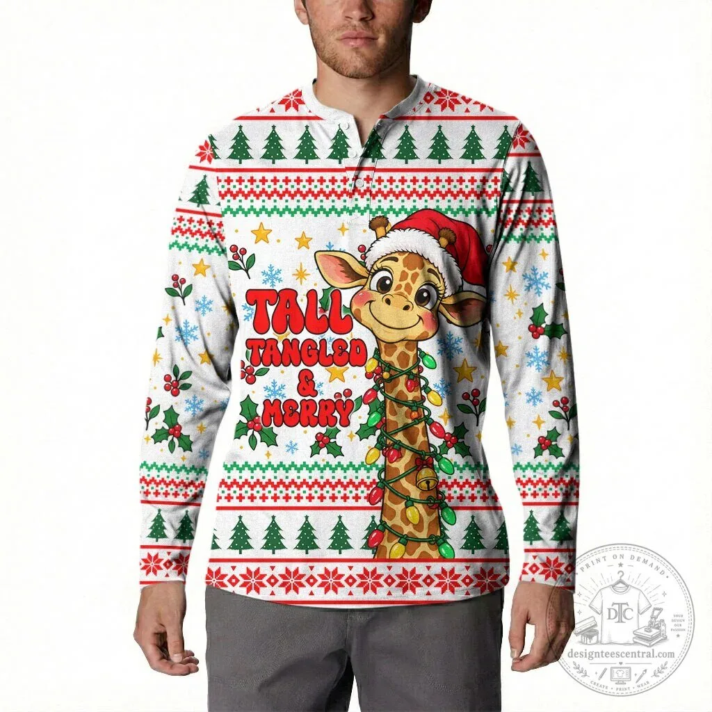 Christmas Giraffe Tall Tangled Merry Lights Ugly Sweater Long-Sleeve 8 Christmas Giraffe Tall Tangled Merry Lights Ugly Sweater Long-Sleeve