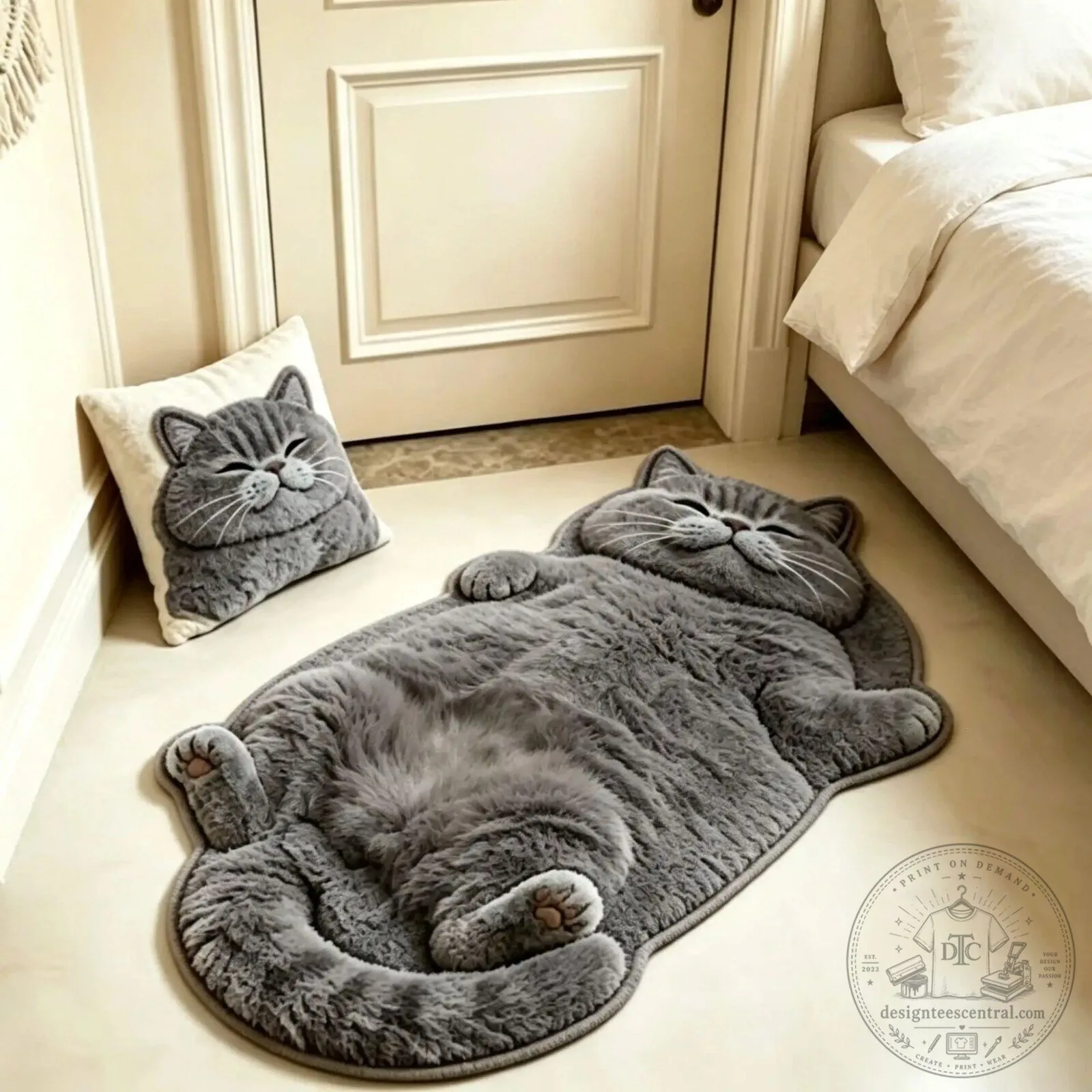 Chubby Tabby Cat Shaped Area Rug for Bedroom and Living Room Decor 16 Chubby Tabby Cat Shaped Area Rug for Bedroom and Living Room Decor