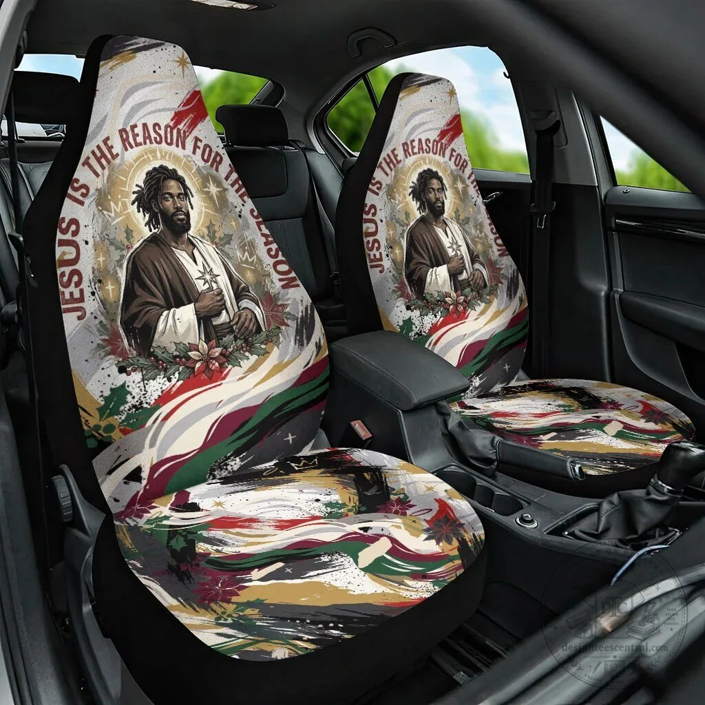 Jesus Is The Reason For The Season Christian Car Seat Cover Set