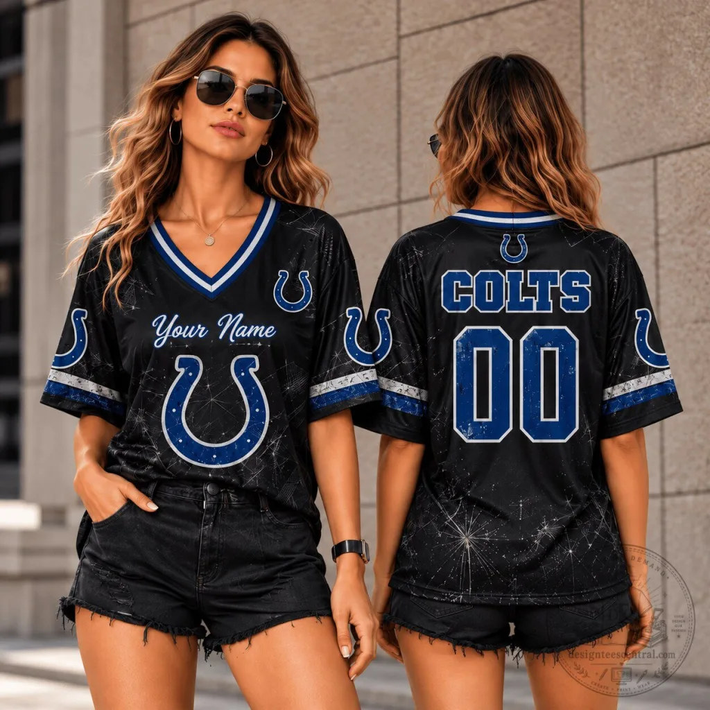 Indianapolis Colts Personalized Name and Number Black Football Jersey