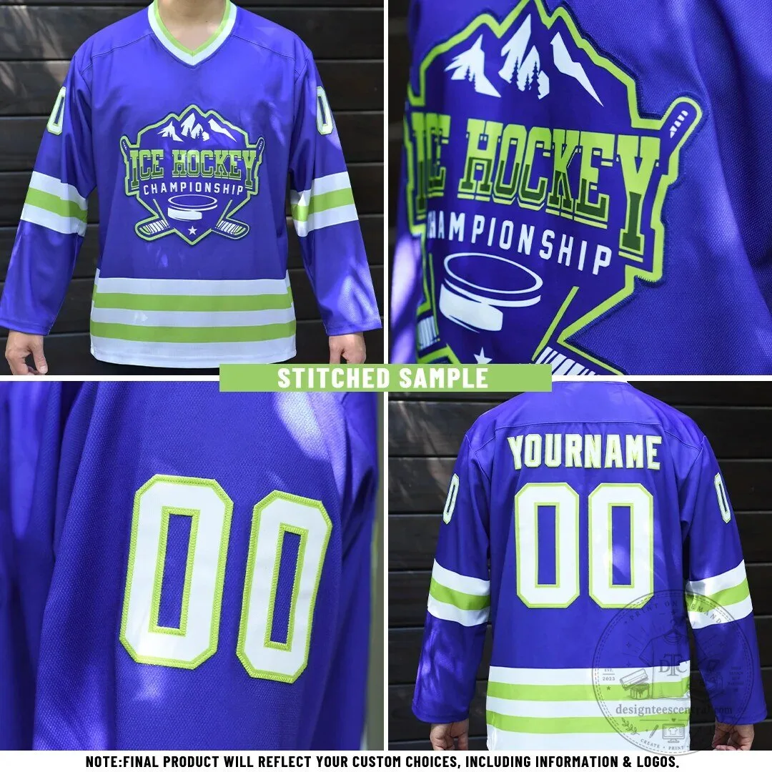 Custom Black Melting Rave Psychedelic Lace Neck Hockey Jersey 10 Custom Black Melting Rave Psychedelic Lace Neck Hockey Jersey