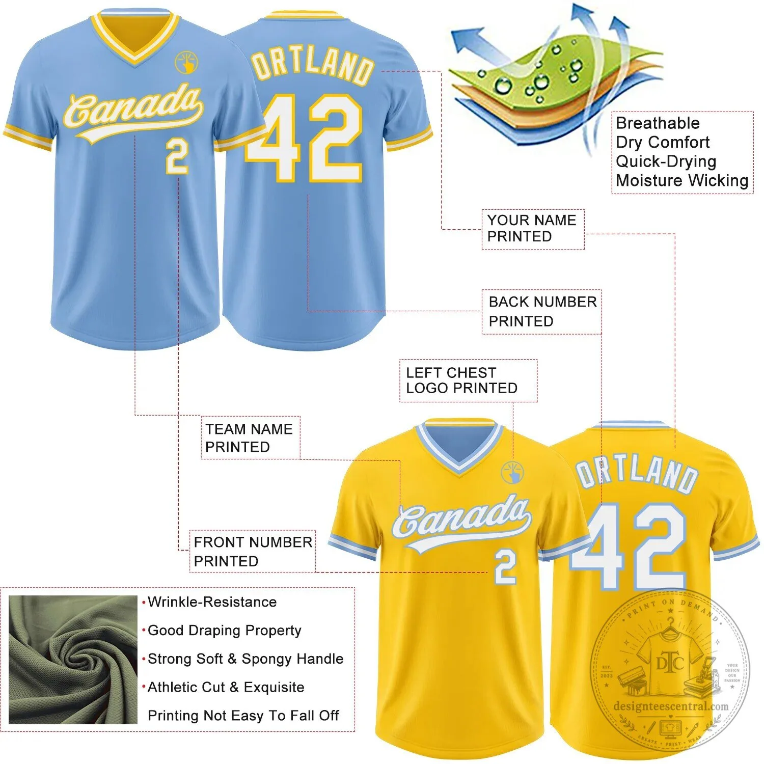 Custom Light Blue Yellow White Reversible Pullover Baseball Jersey Shirt 11 Custom Light Blue Yellow White Reversible Pullover Baseball Jersey Shirt