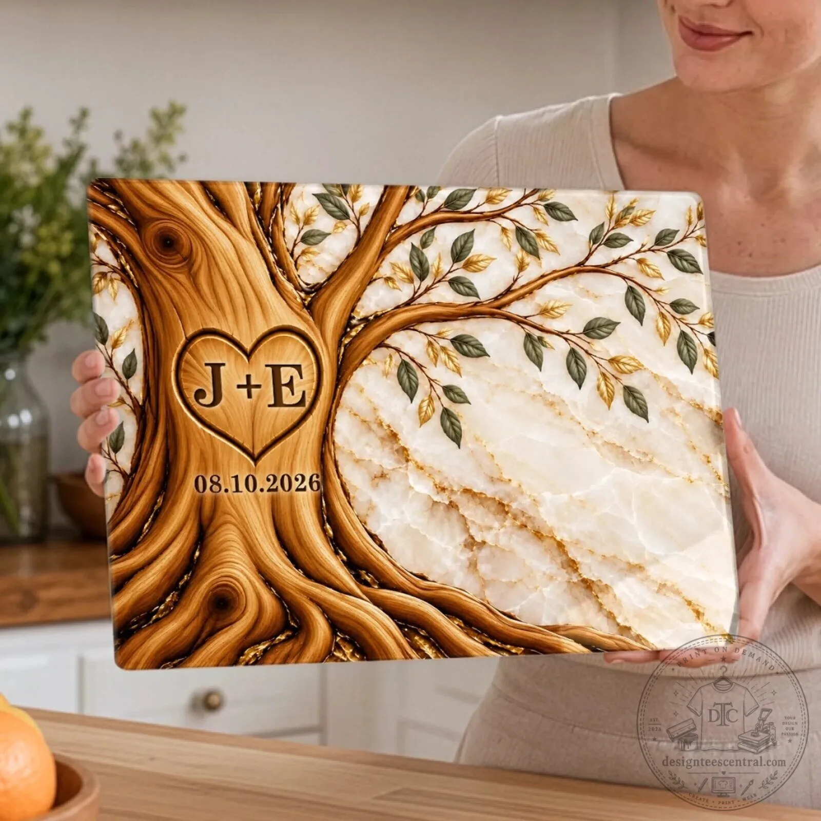 Personalized Tree of Life Anniversary Gift Cutting Board with Custom Initials and Date 8 Personalized Tree of Life Anniversary Gift Cutting Board with Custom Initials and Date