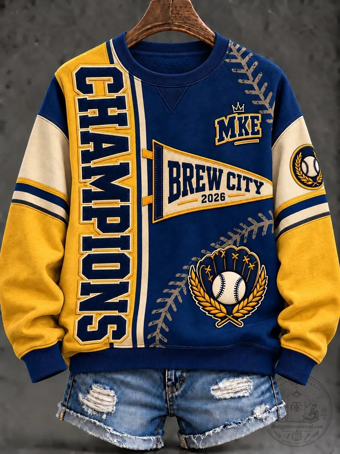 Milwaukee Brew City Champions 2026 Baseball Fan Crewneck Sweatshirt