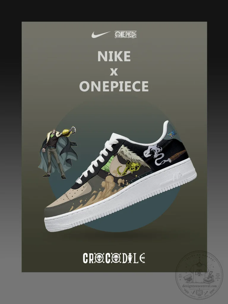 One Piece Crocodile Custom Anime Fan Art Sneakers