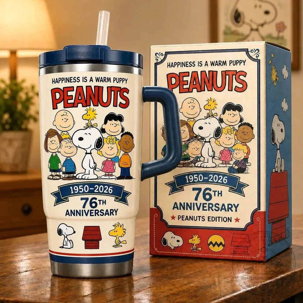 Happiness Is A Warm Puppy Tumbler - Celebrating 76 Years of Peanuts
