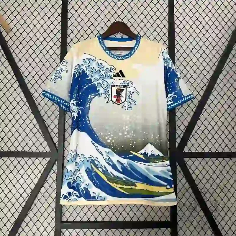 Japan National Football Team The Great Wave Off Kanagawa Soccer Jersey