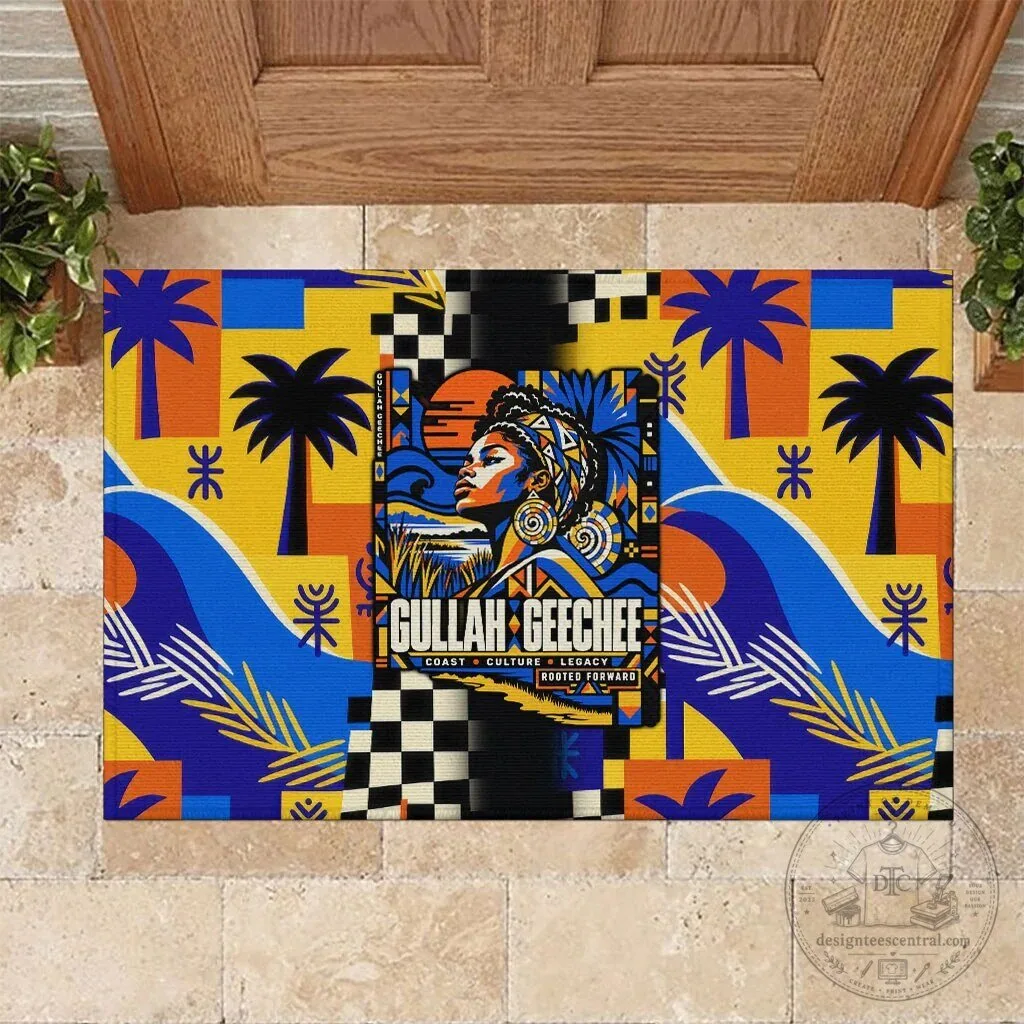 Gullah Geechee African American Heritage Coastal Abstract Doormat