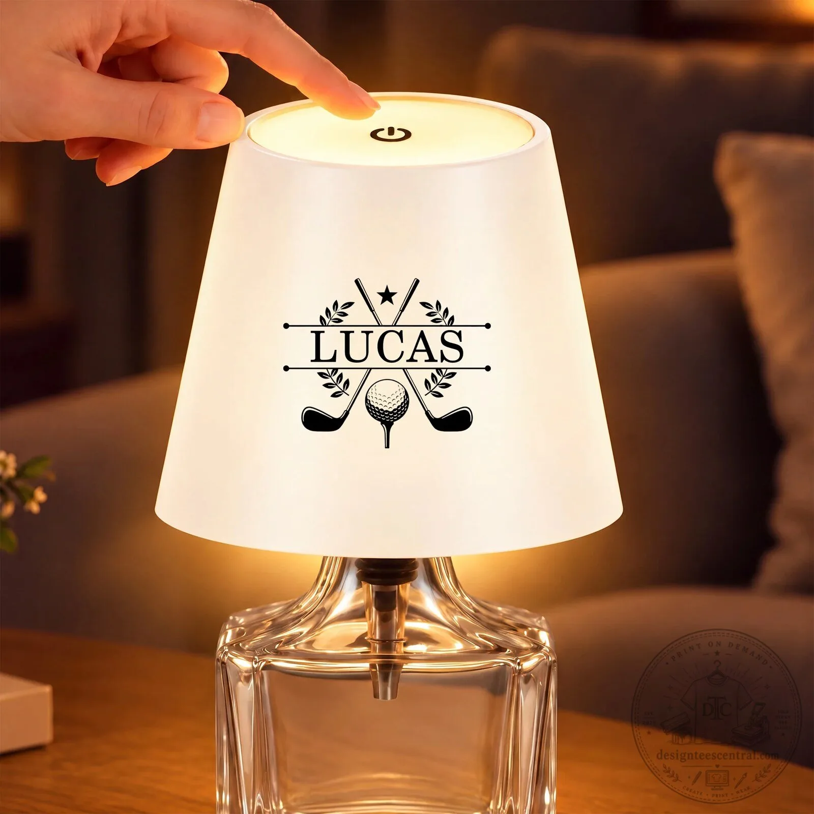 Personalized Golf Theme Table Lamp