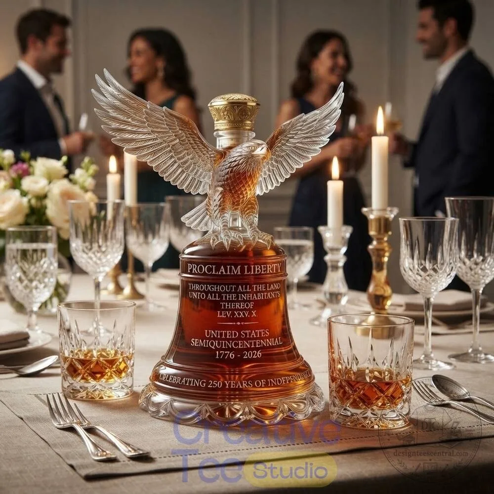 United States Semiquincentennial 250th Anniversary Liberty Bell Whiskey Bottle 7 United States Semiquincentennial 250th Anniversary Liberty Bell Whiskey Bottle