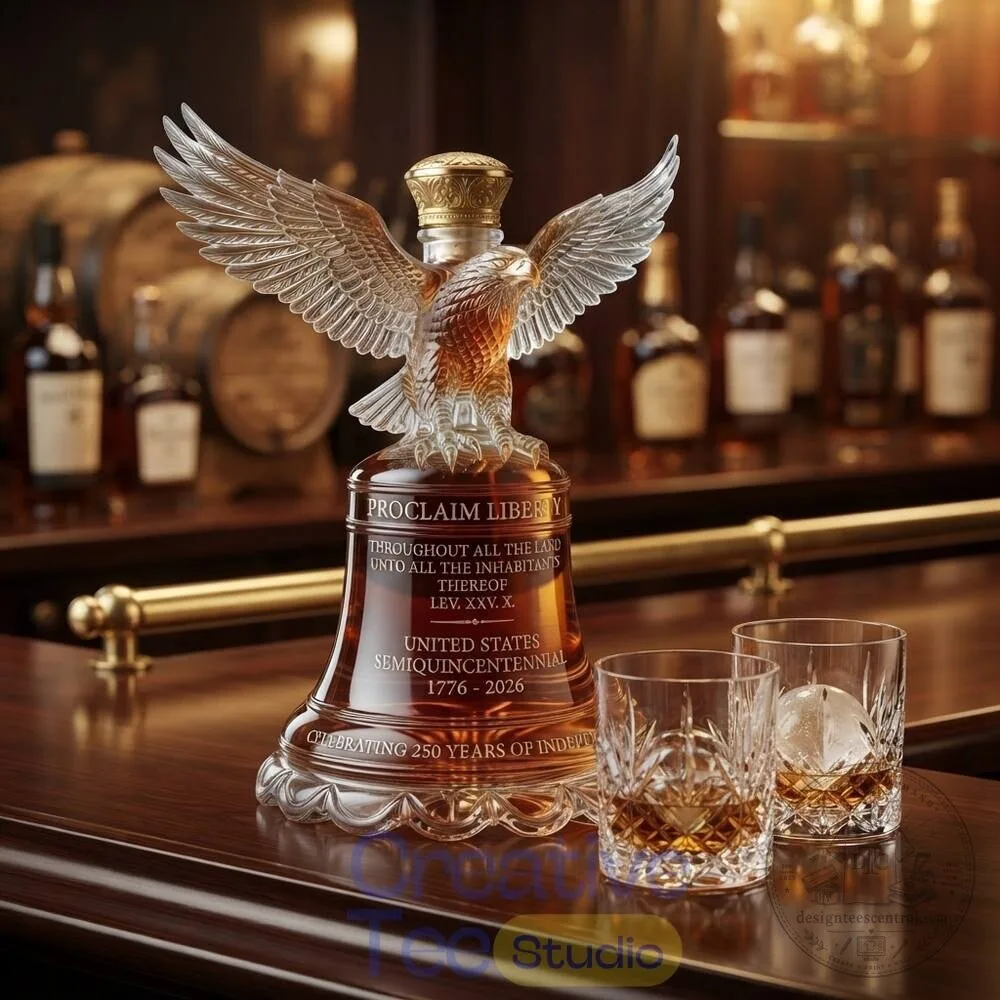 United States Semiquincentennial 250th Anniversary Liberty Bell Whiskey Bottle 8 United States Semiquincentennial 250th Anniversary Liberty Bell Whiskey Bottle