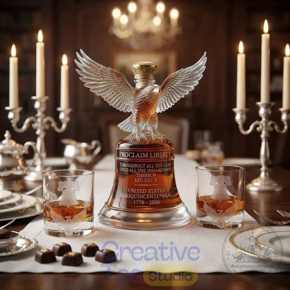United States Semiquincentennial 250th Anniversary Liberty Bell Whiskey Bottle 9 United States Semiquincentennial 250th Anniversary Liberty Bell Whiskey Bottle