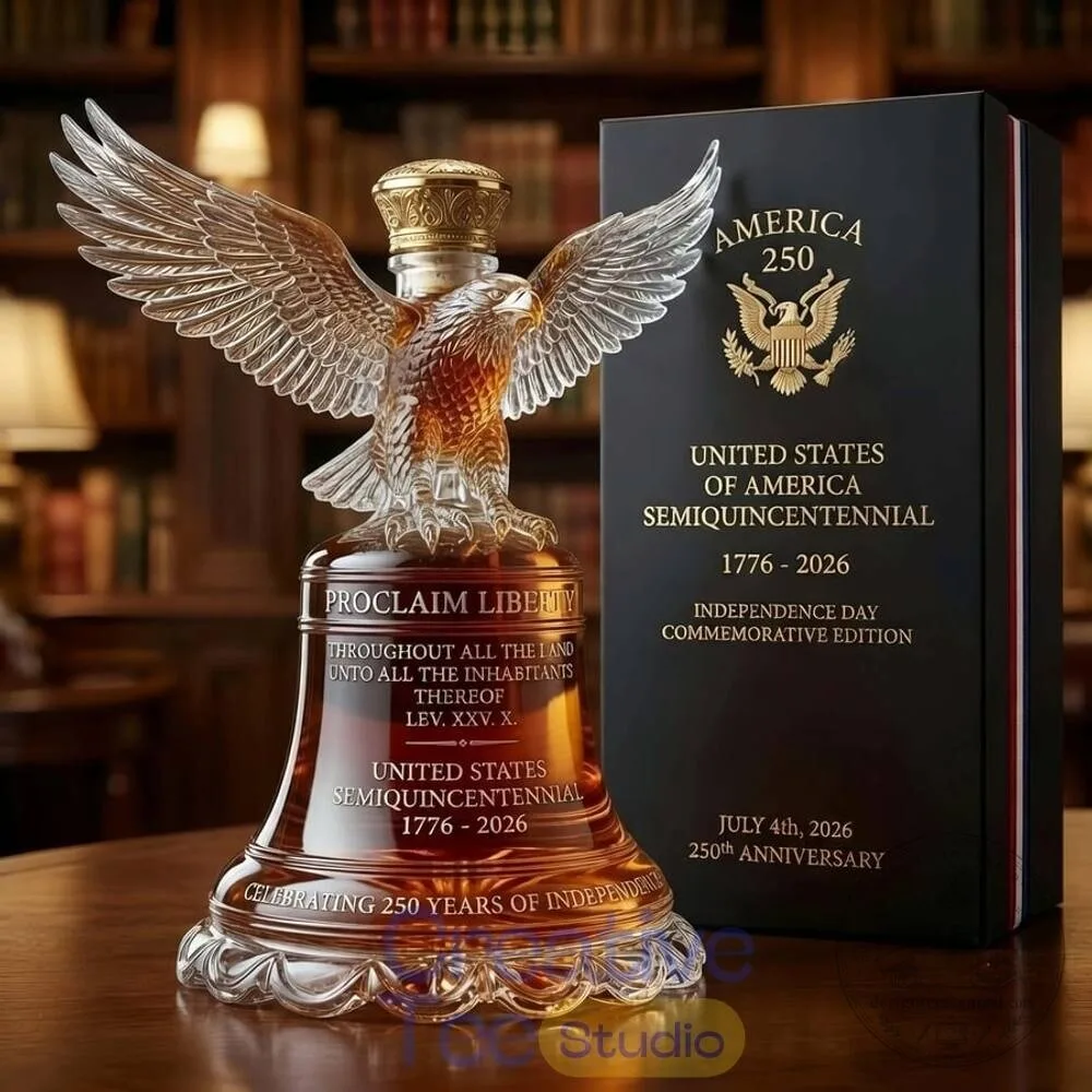 United States Semiquincentennial 250th Anniversary Liberty Bell Whiskey Bottle 11 United States Semiquincentennial 250th Anniversary Liberty Bell Whiskey Bottle