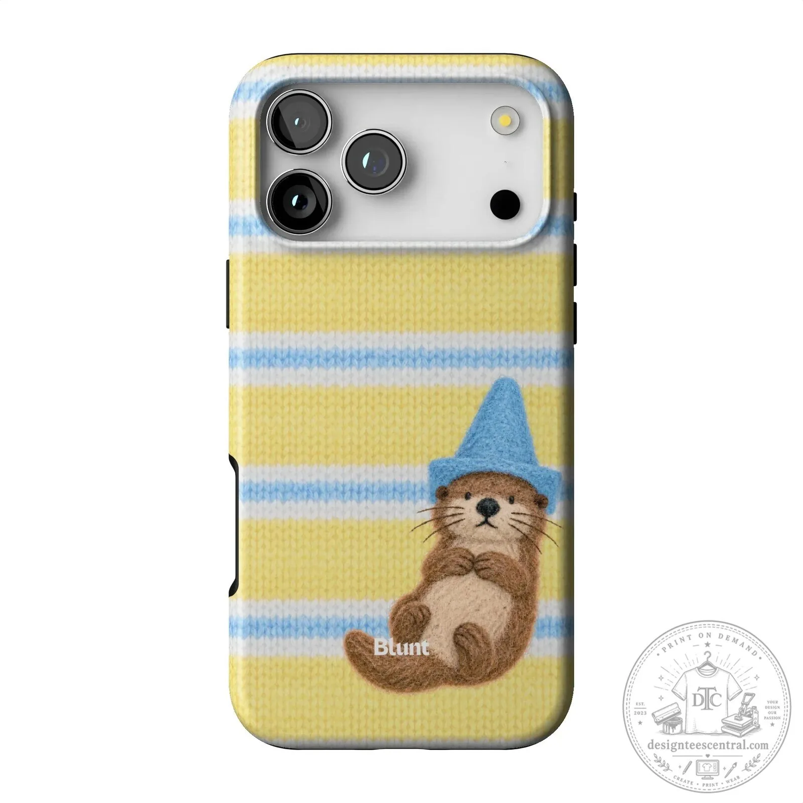 Cute Otter Wearing Blue Wizard Hat Yellow Striped iPhone Case 31 Cute Otter Wearing Blue Wizard Hat Yellow Striped iPhone Case