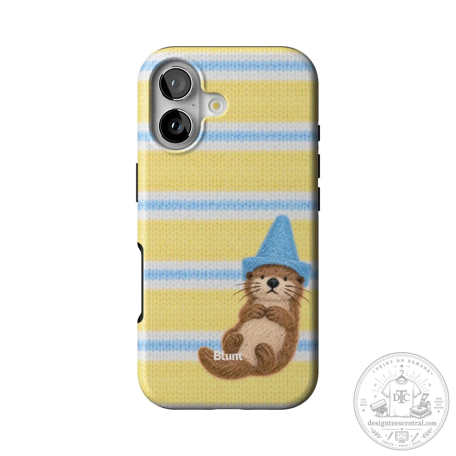 Cute Otter Wearing Blue Wizard Hat Yellow Striped iPhone Case 33 Cute Otter Wearing Blue Wizard Hat Yellow Striped iPhone Case