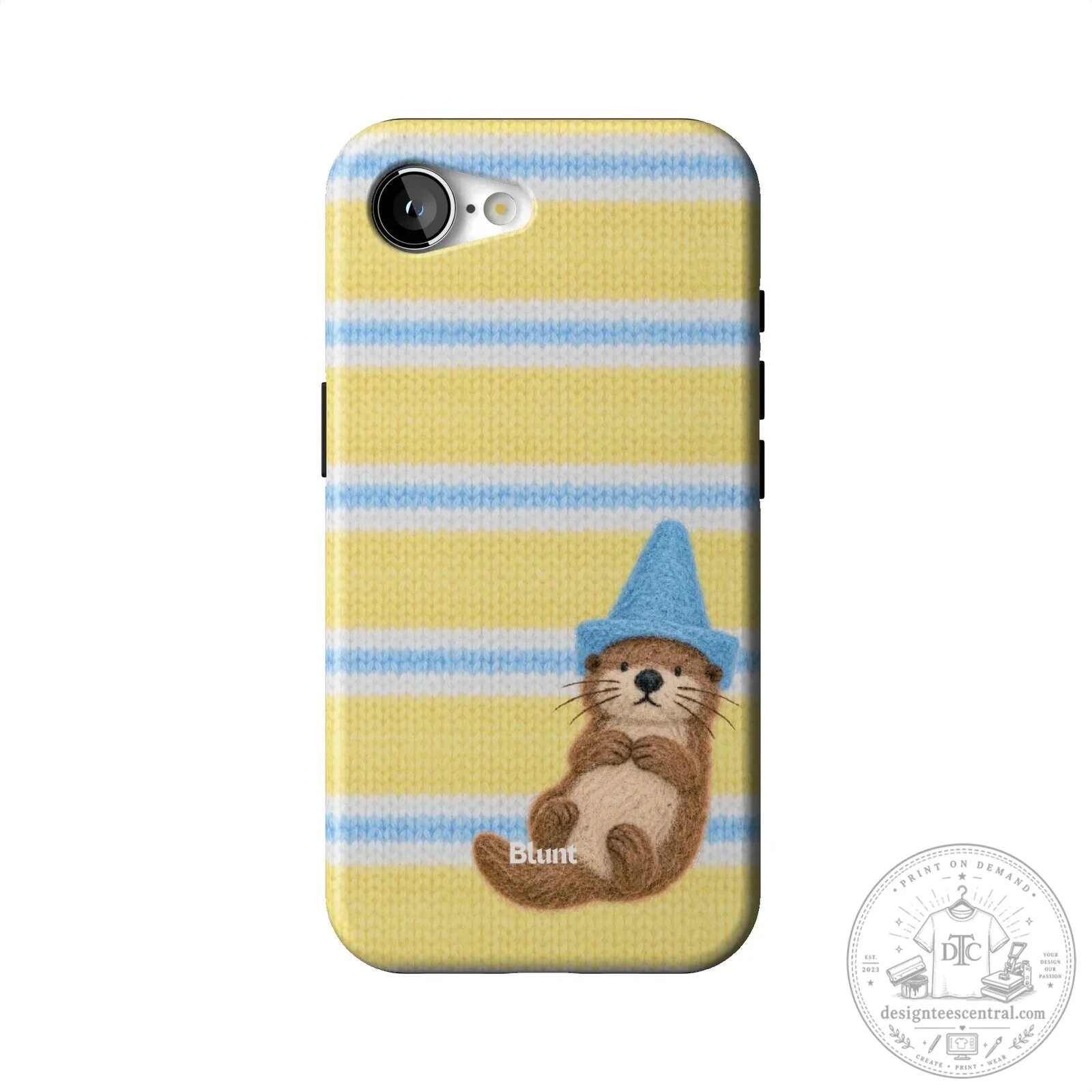 Cute Otter Wearing Blue Wizard Hat Yellow Striped iPhone Case 35 Cute Otter Wearing Blue Wizard Hat Yellow Striped iPhone Case
