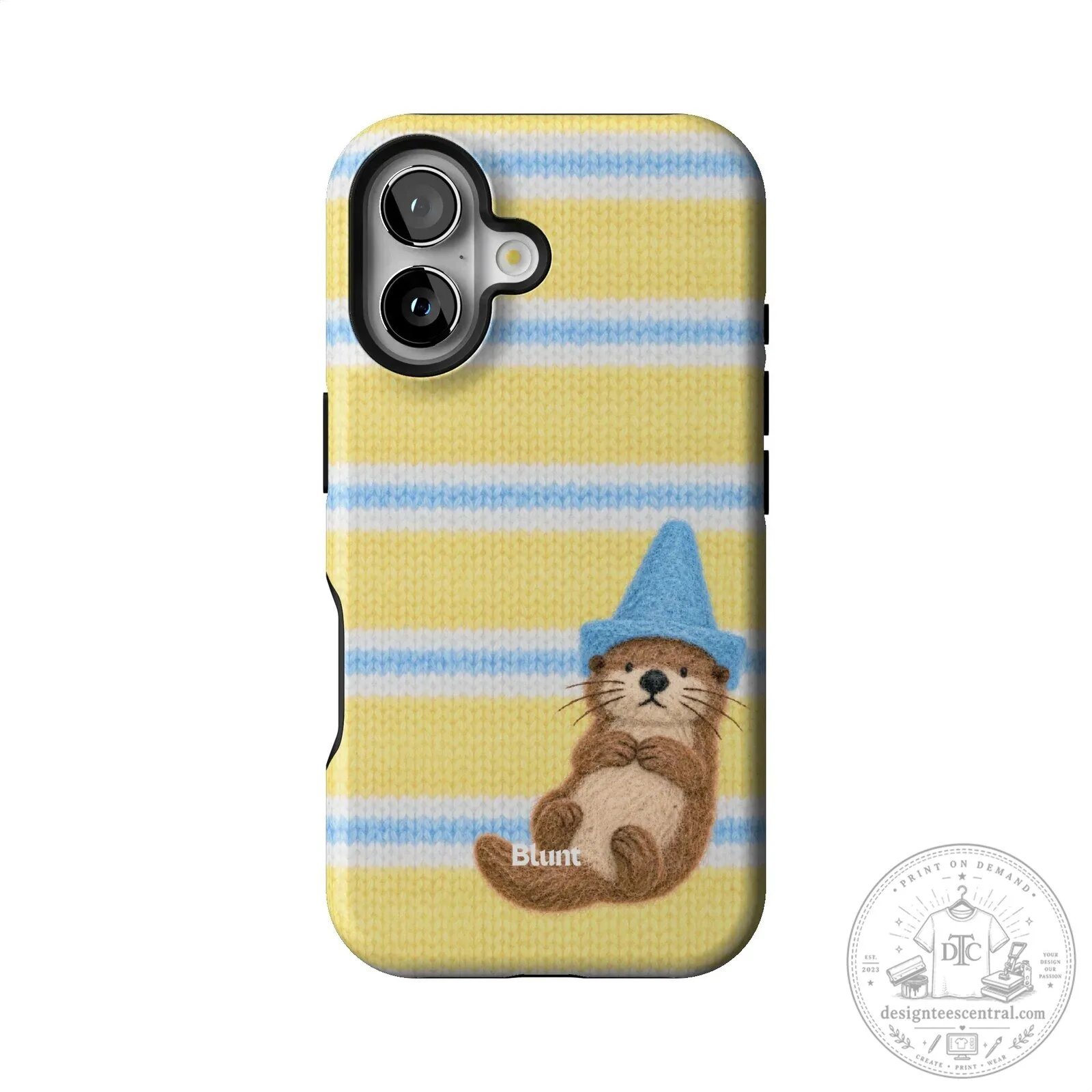 Cute Otter Wearing Blue Wizard Hat Yellow Striped iPhone Case 36 Cute Otter Wearing Blue Wizard Hat Yellow Striped iPhone Case