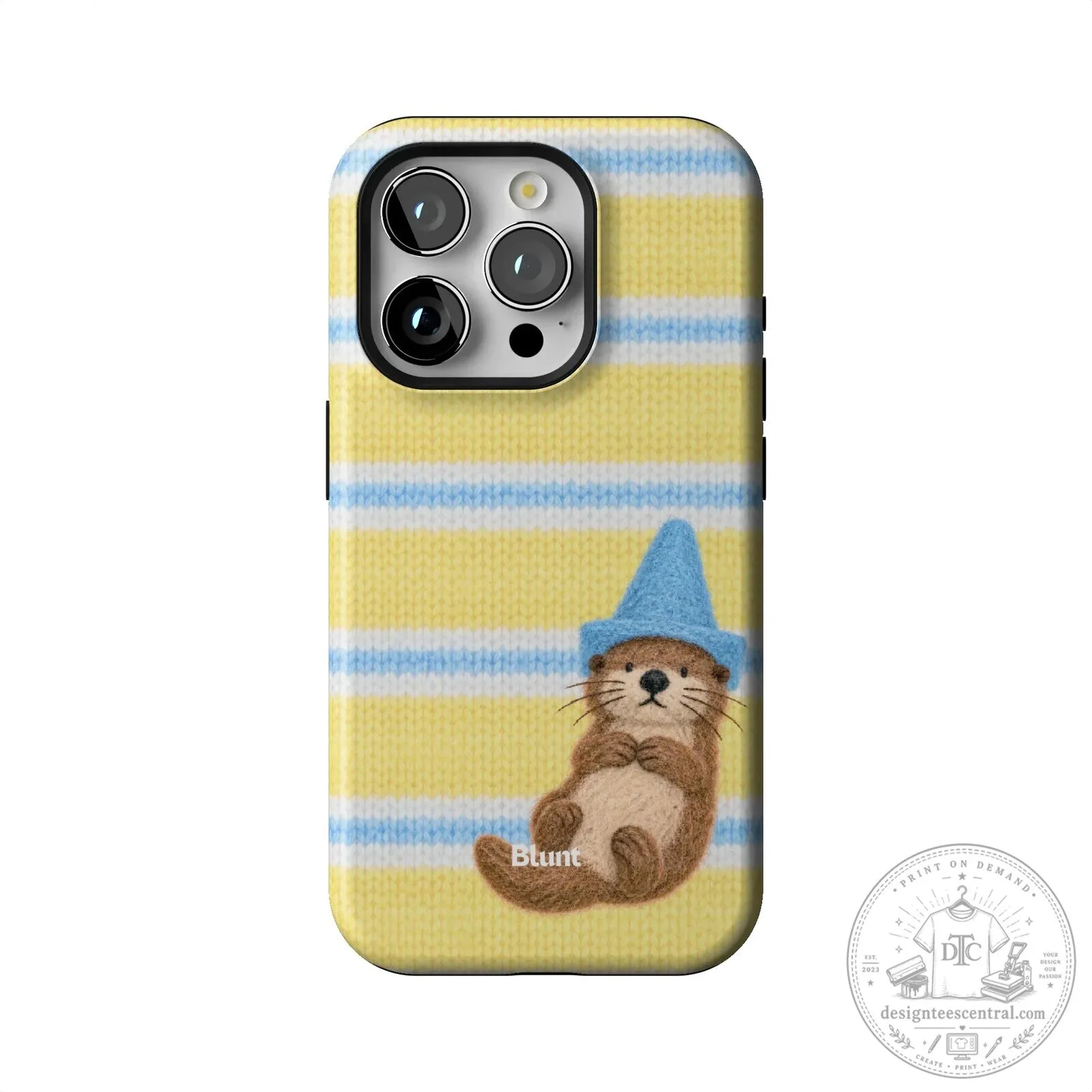 Cute Otter Wearing Blue Wizard Hat Yellow Striped iPhone Case 42 Cute Otter Wearing Blue Wizard Hat Yellow Striped iPhone Case