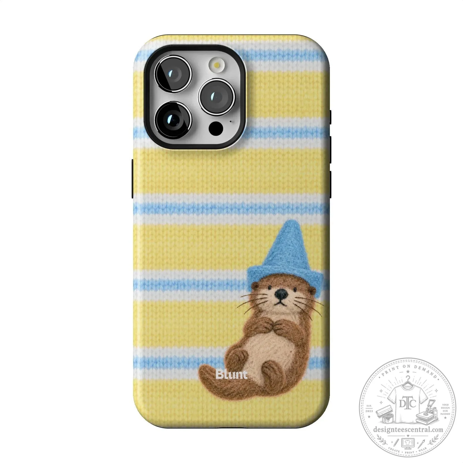 Cute Otter Wearing Blue Wizard Hat Yellow Striped iPhone Case 43 Cute Otter Wearing Blue Wizard Hat Yellow Striped iPhone Case