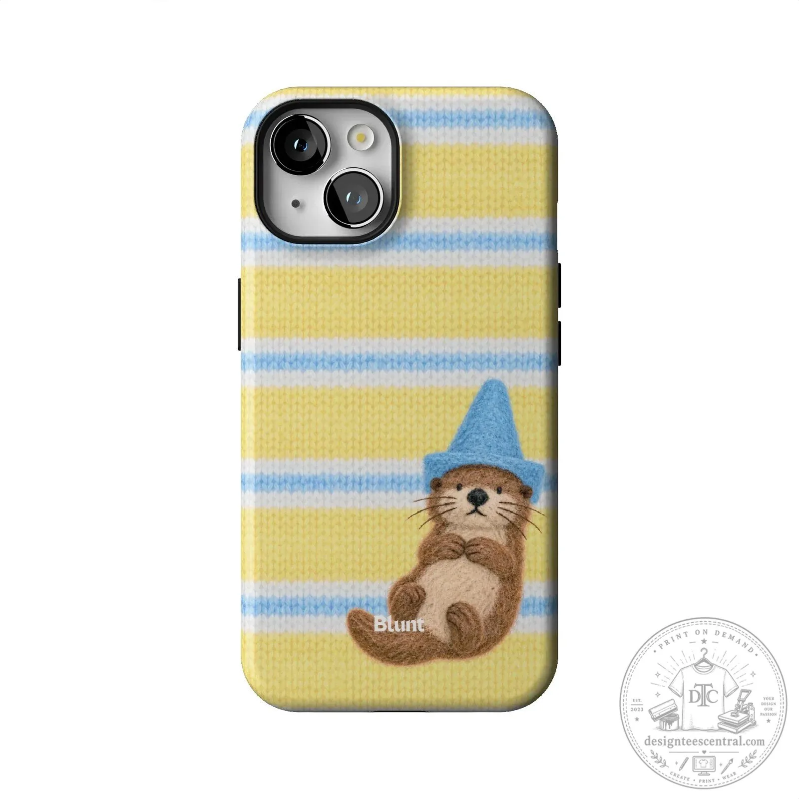 Cute Otter Wearing Blue Wizard Hat Yellow Striped iPhone Case 45 Cute Otter Wearing Blue Wizard Hat Yellow Striped iPhone Case
