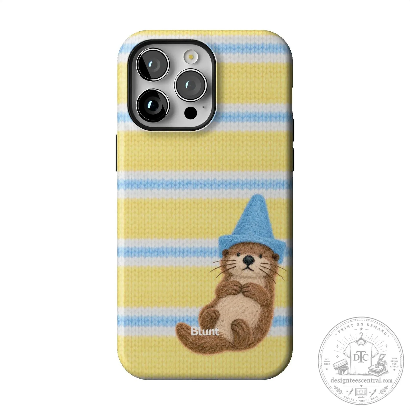Cute Otter Wearing Blue Wizard Hat Yellow Striped iPhone Case 47 Cute Otter Wearing Blue Wizard Hat Yellow Striped iPhone Case
