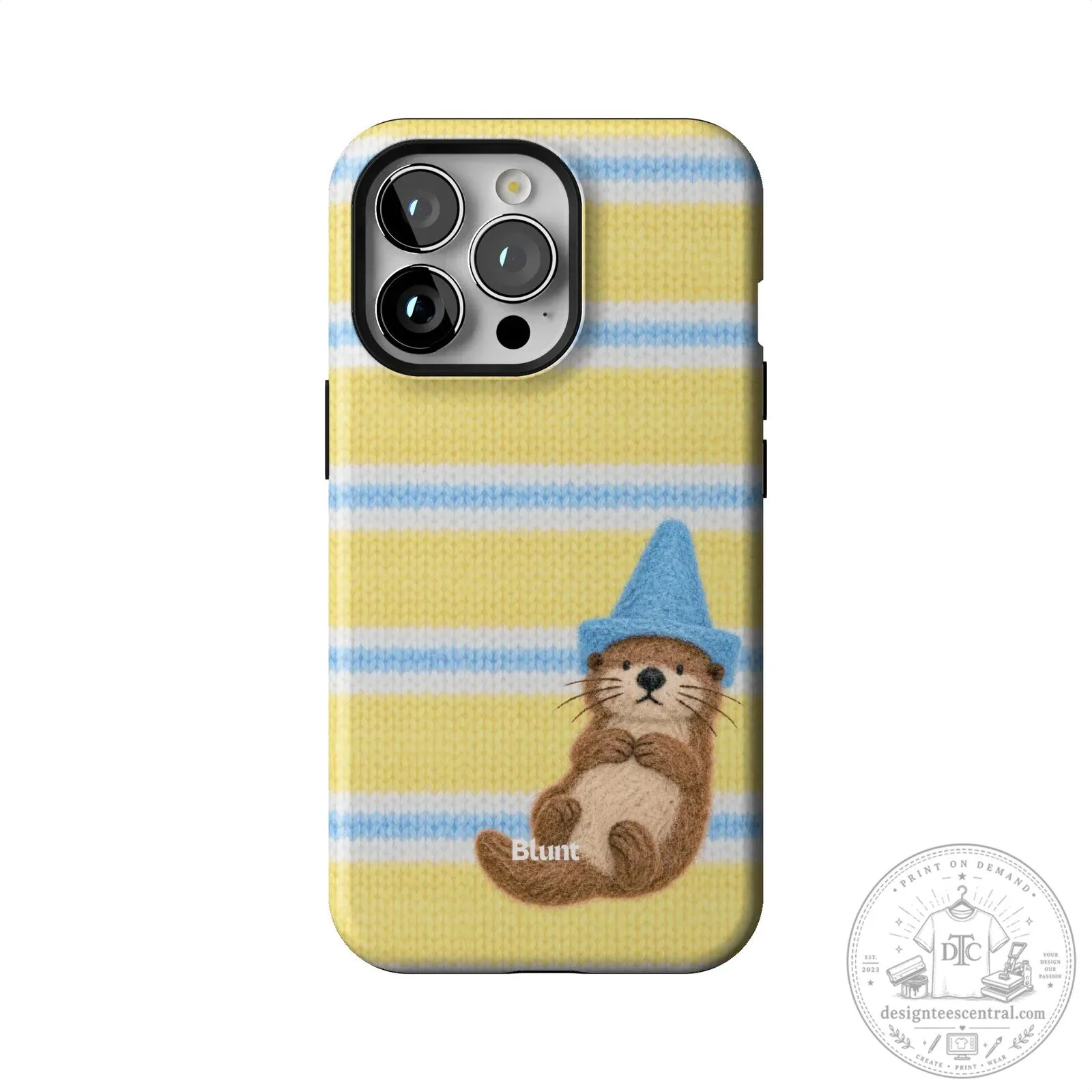 Cute Otter Wearing Blue Wizard Hat Yellow Striped iPhone Case 50 Cute Otter Wearing Blue Wizard Hat Yellow Striped iPhone Case