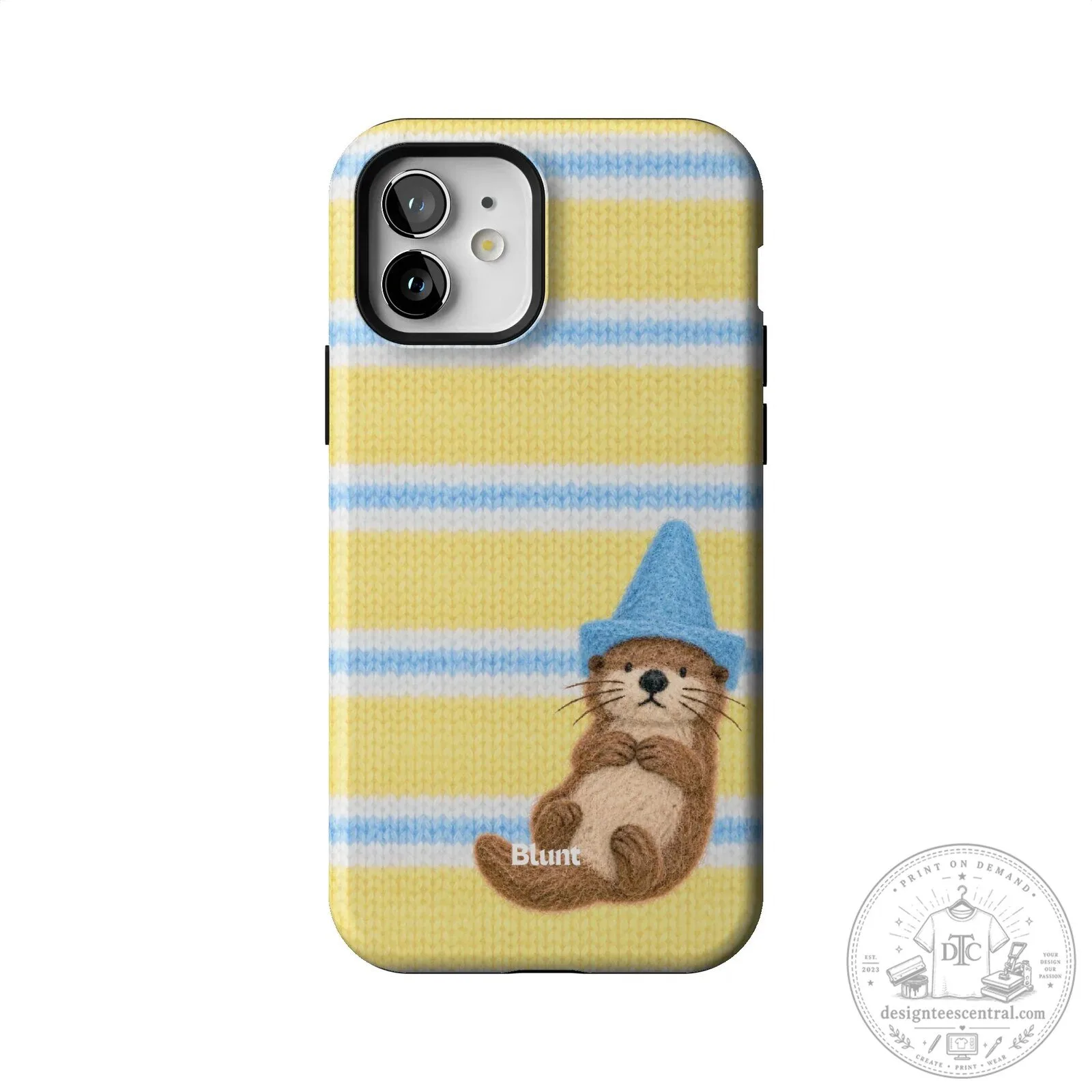 Cute Otter Wearing Blue Wizard Hat Yellow Striped iPhone Case 53 Cute Otter Wearing Blue Wizard Hat Yellow Striped iPhone Case