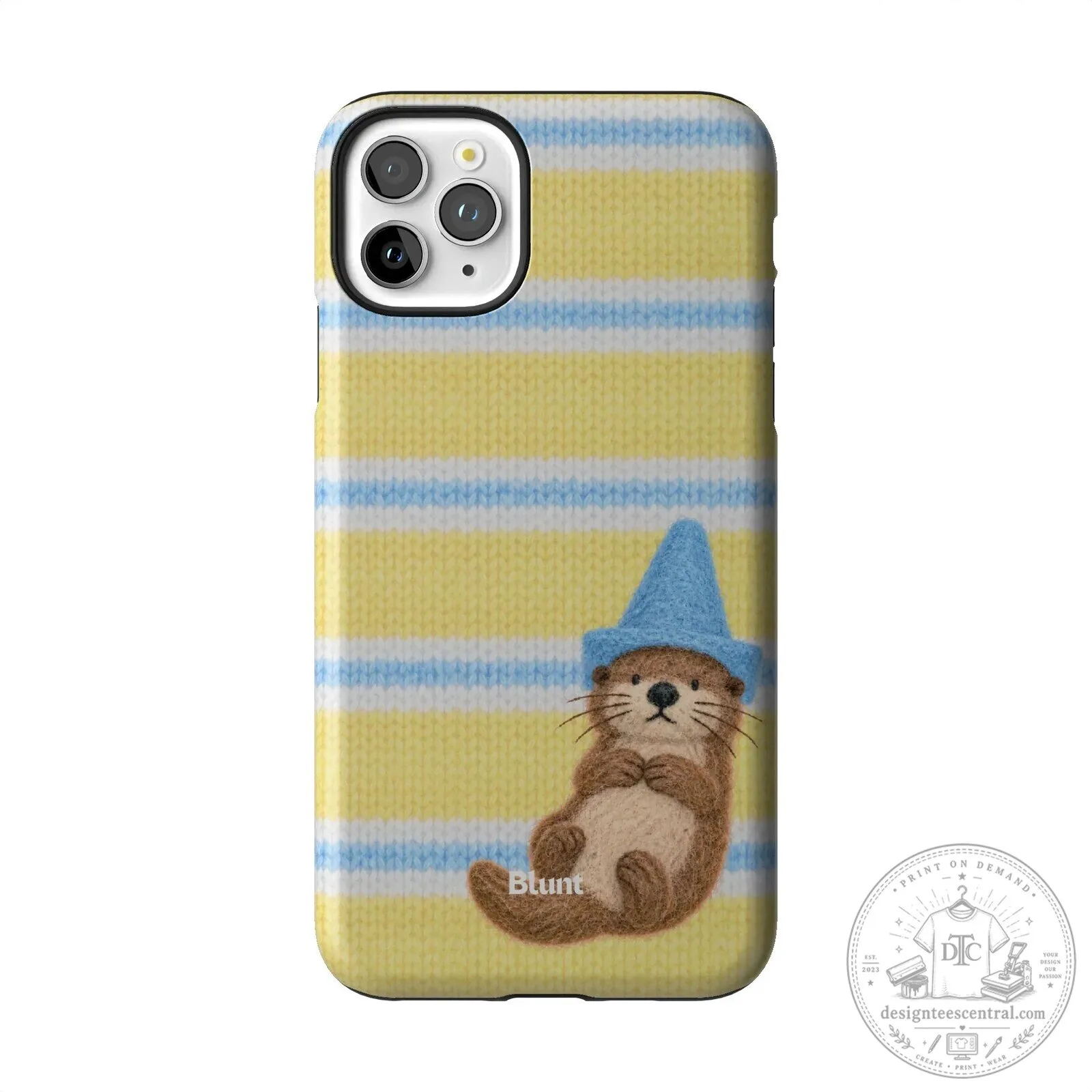 Cute Otter Wearing Blue Wizard Hat Yellow Striped iPhone Case 59 Cute Otter Wearing Blue Wizard Hat Yellow Striped iPhone Case