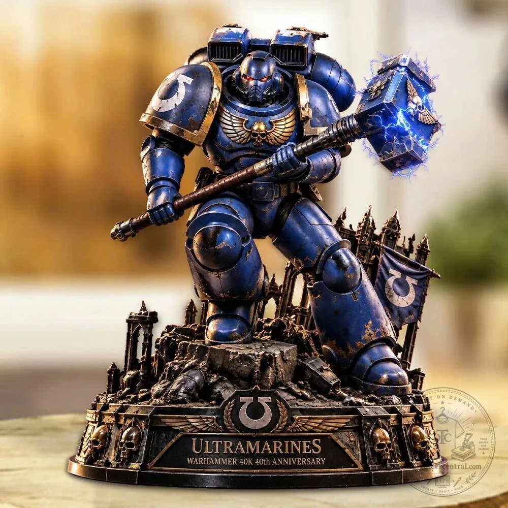 Warhammer 40K Ultramarines 40th Anniversary Space Marine Collectible Figurine 1 Warhammer 40K Ultramarines 40th Anniversary Space Marine Collectible Figurine