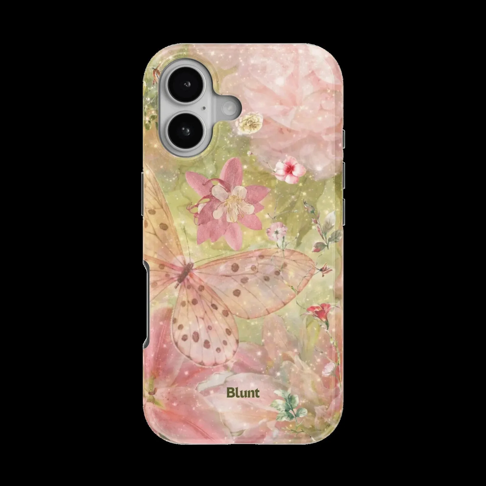 Strawberry Meadow Floral Butterfly Design iPhone Case