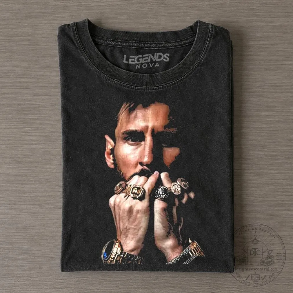 Lionel Messi Vintage Champion Rings Graphic T-Shirt 1 Lionel Messi Vintage Champion Rings Graphic T-Shirt