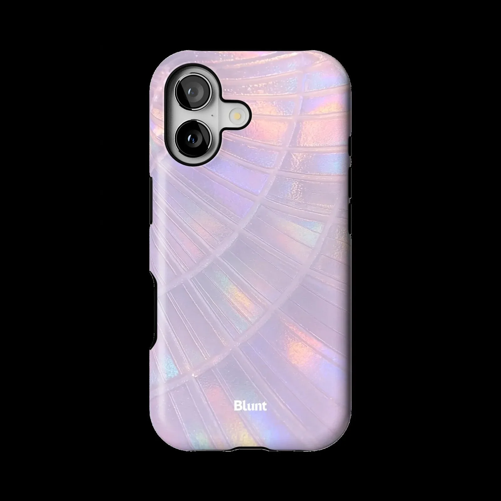 Iridescent Purple Blunt Brand iPhone Case with Holographic Design